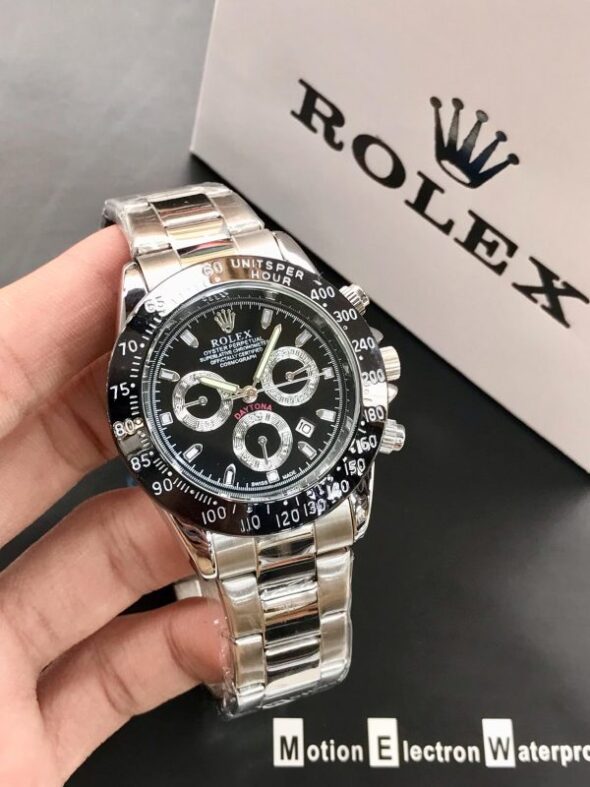 Rolex Watch with Chronograph Movement and Master Lock For Men